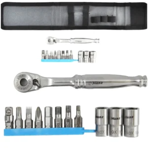 2612MS Stainless Steel 1/4″ Drive Mini Socket & Bit Set, 12 Pcs