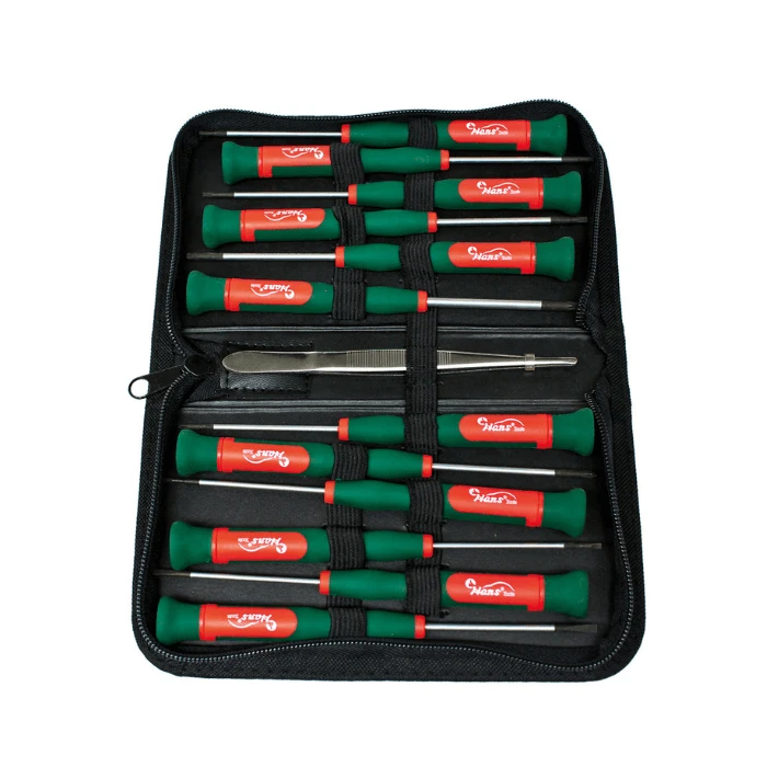 06101-13 Precision Tool Set – Slotted, Phillips & Star Bits with Tweezer