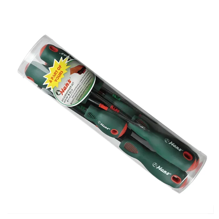 06300-9MP (1) Triangular Handle Screwdriver Set in PVC Tube – 06300 / 06340 / 06350 Series