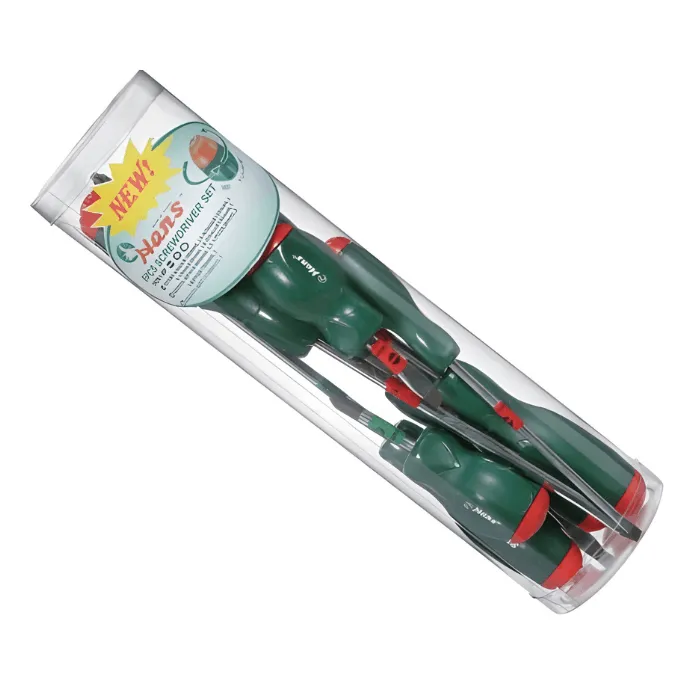 06301-8mp (1) • Ergonomic Handle Screwdriver Set in PVC Tube – 7, 8, 9 pcs