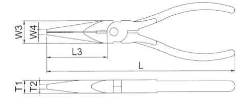 1862 Insulated High-Leverage Long Nose Plier features VDE 1000V certified safety shielding and an eccentric high-leverage joint for tough electrical grips.
