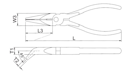 1863 Insulated High-Leverage Bent Nose Plier | 1000V VDE